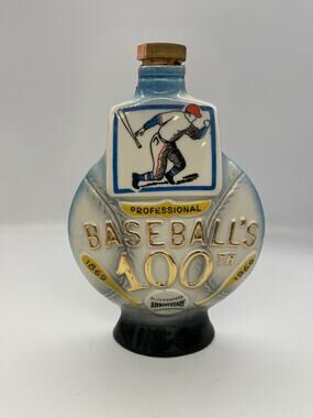 Vintage 1969 Professional Baseball 100th Anniversary Jim James Beam Decanter